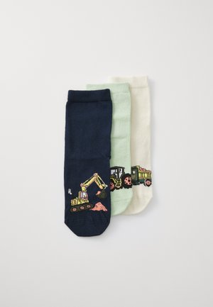 Lindex, SOCK VEHICLES ANTISLIP UNISEX 3 PACK - Chaussettes - dark blue