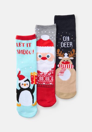 ONLCHRISTMAS HEAVY SOCK 3 PACK - Ponožky - night sky/starlight blue/red