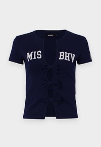 VARSITY BOWS - Print T-shirt - navy