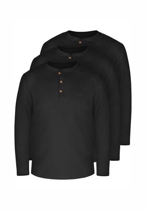 3 PACK - Langarmshirt - schwarz