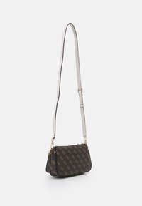 Guess KASINTA DOUBLE ZIP POUCH SET - Käsilaukku - brown/multi
