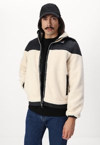 K-Way Giacca in pile - ecru/black pure