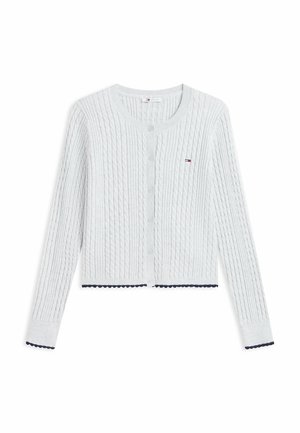 Tommy Jeans, TJW CABLE CREW NECK CARDIGAN EXT - Cardigan - ice grey heather