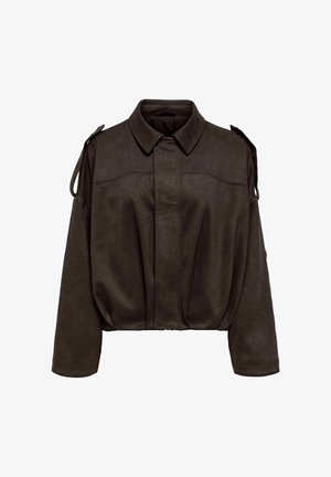 ONLY, BLOUSONJACKE ONLMOON-STINA BLOUSONJACKE - Imiteret læderjakke - chocolate torte