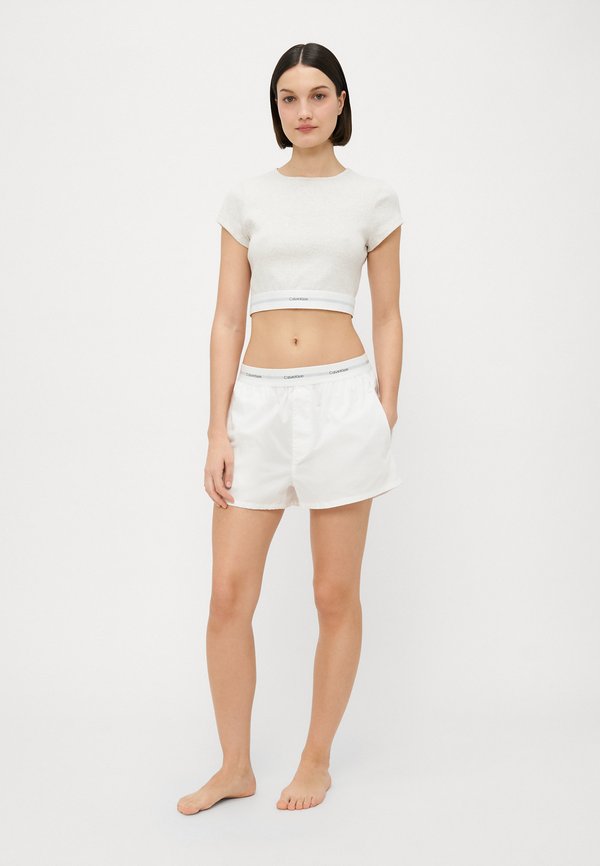 RIB CROP TEE COTTON STRETCH RIB - Pyjama top - oatmeal heather4