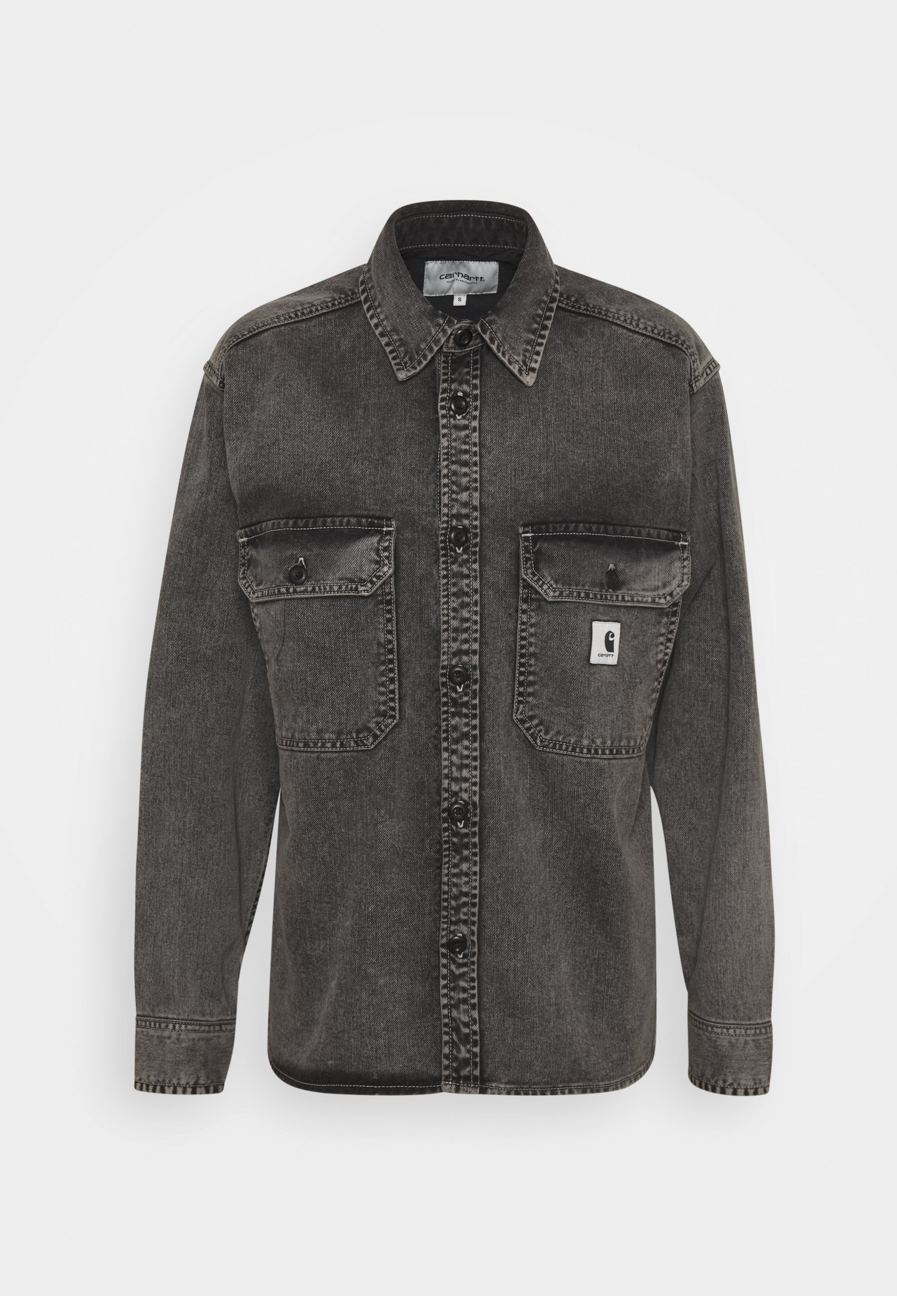 carhartt black denim shirt