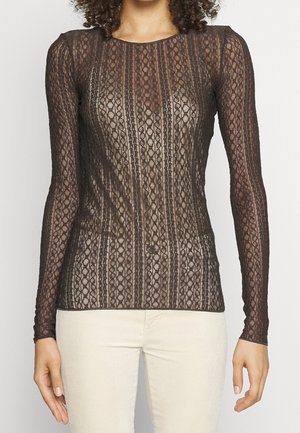 Langærmet T-shirt - brown