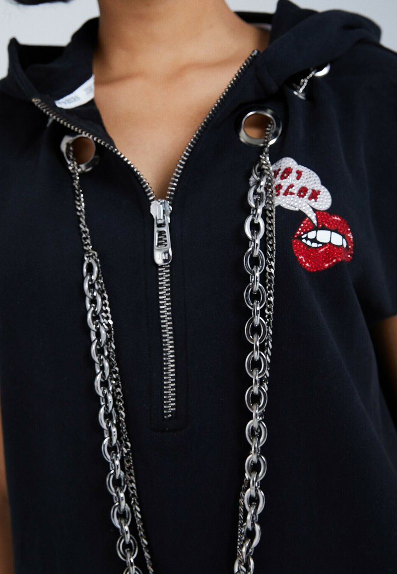 Damen Freizeitkleider | Jeremy Meeks KURZARM MIT KETTE Freizeitkleid schwarz - QX57394 Damen Freizeitkleider | Jeremy Meeks KURZARM MIT KETTE Freizeitkleid schwarz - QX57394