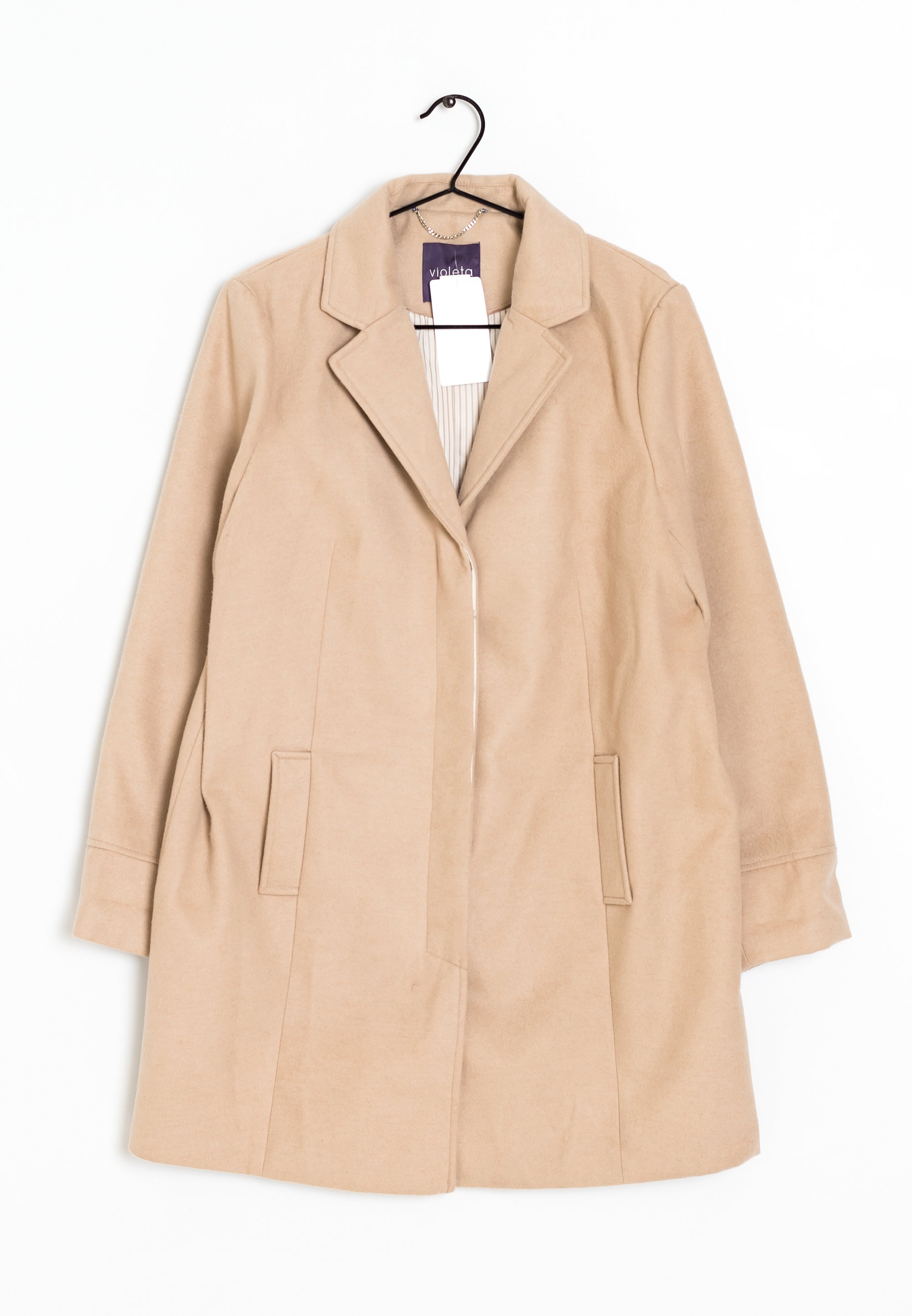 Violeta by Mango Kurzmantel beige (Pre-owned) Zalando