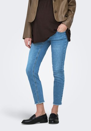 ONLY MATERNITY, Skinny fit OLMBLUSH Mid waist Ankle length - Дънки Skinny Fit - light blue denim
