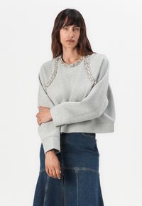 Pinko MINESTRA PATCH RICAMATO - Sweatshirt - grigio pioggerella