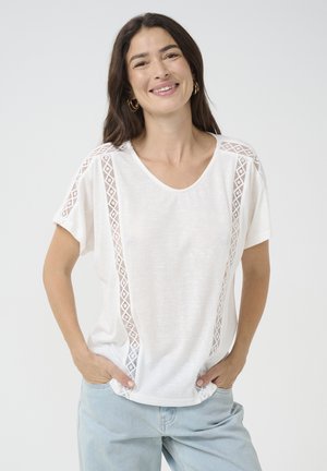 CRSONJA - Print T-shirt - snow white