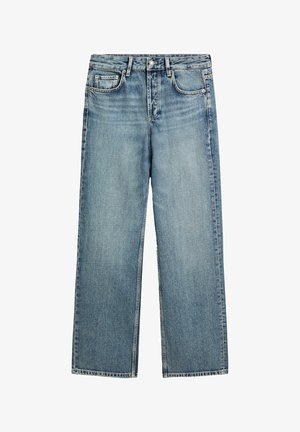 Massimo Dutti, MID-WAIST WIDE-LEG JEANS - Straight leg jeans - blue denim