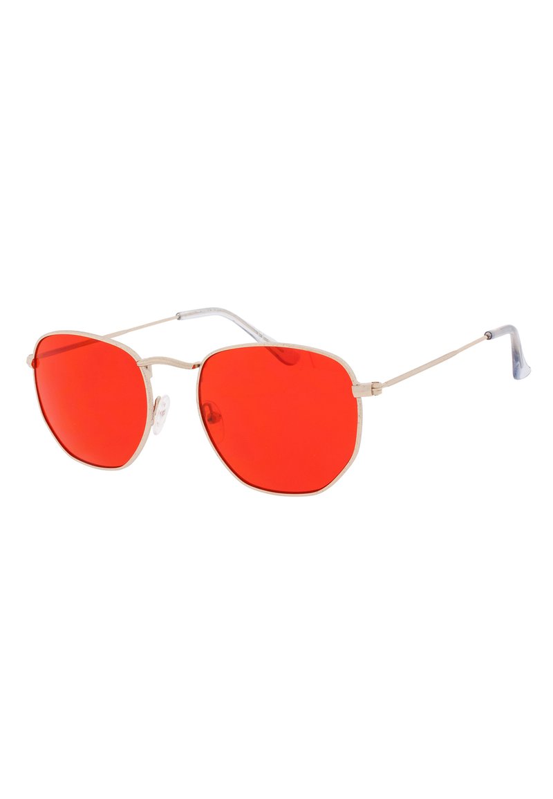 Icon Eyewear AUGUST - Sluneční brýle - gold / red lens