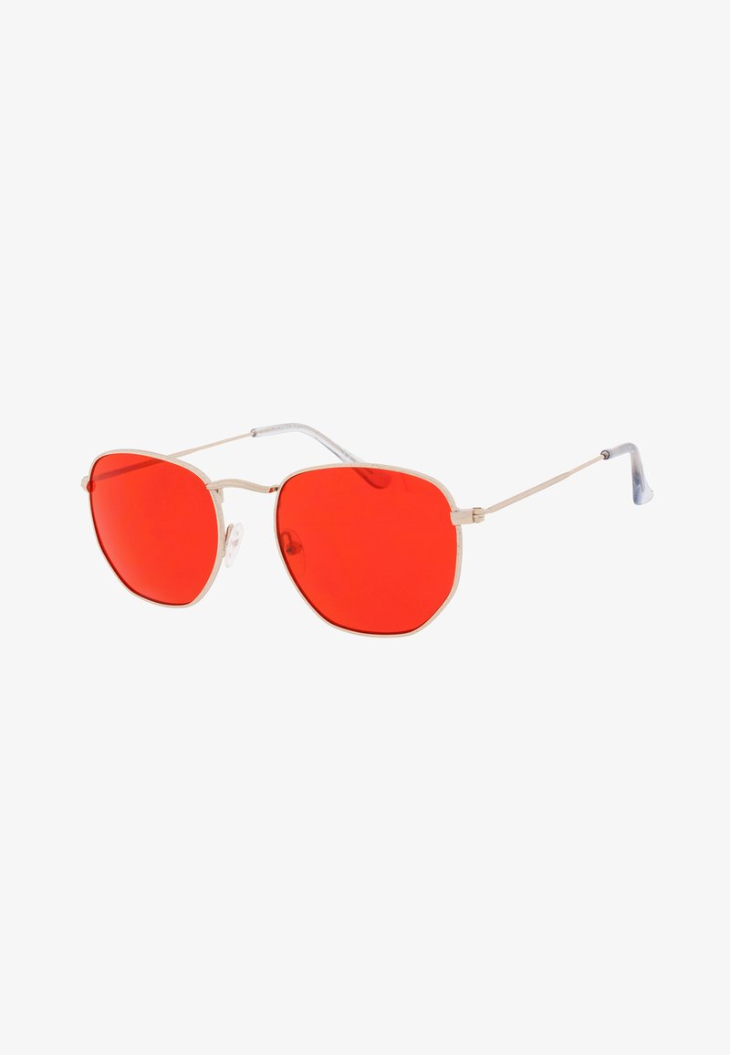 Icon Eyewear AUGUST - Sluneční brýle - gold / red lens