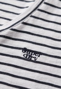 Superdry & Co SCOOP NECK - Camiseta estampada - optic eclipse navy stripe