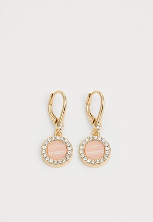 INLAY DROP - Earrings - gold-coloured/coral