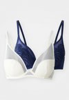 LINCOLN LIGHT PADDED PLUNGE 2 PACK - Modrček s kostjo - blue/ivory