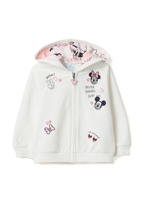 HOODED REGULAR FIT - Sweater met rits - optical white