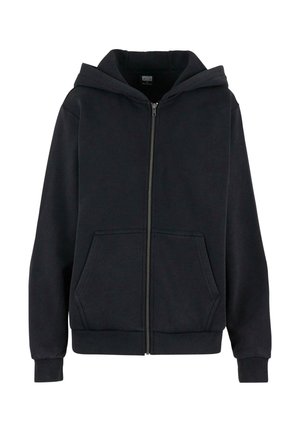 Urban Classics VINTAGE HEAVY - Sweat zippé - black