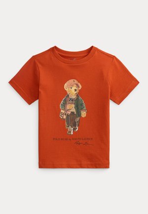 Polo Ralph Lauren, POLO BEAR COTTON JERSEY TEE 2-6Y - T-shirt con stampa - varsity orange