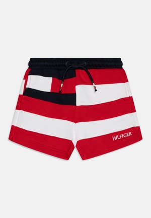 Tommy Hilfiger FLAG ALL OVER STRIPE - Short - red/white