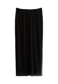 SPLIT HEM - A-lijn rok - black