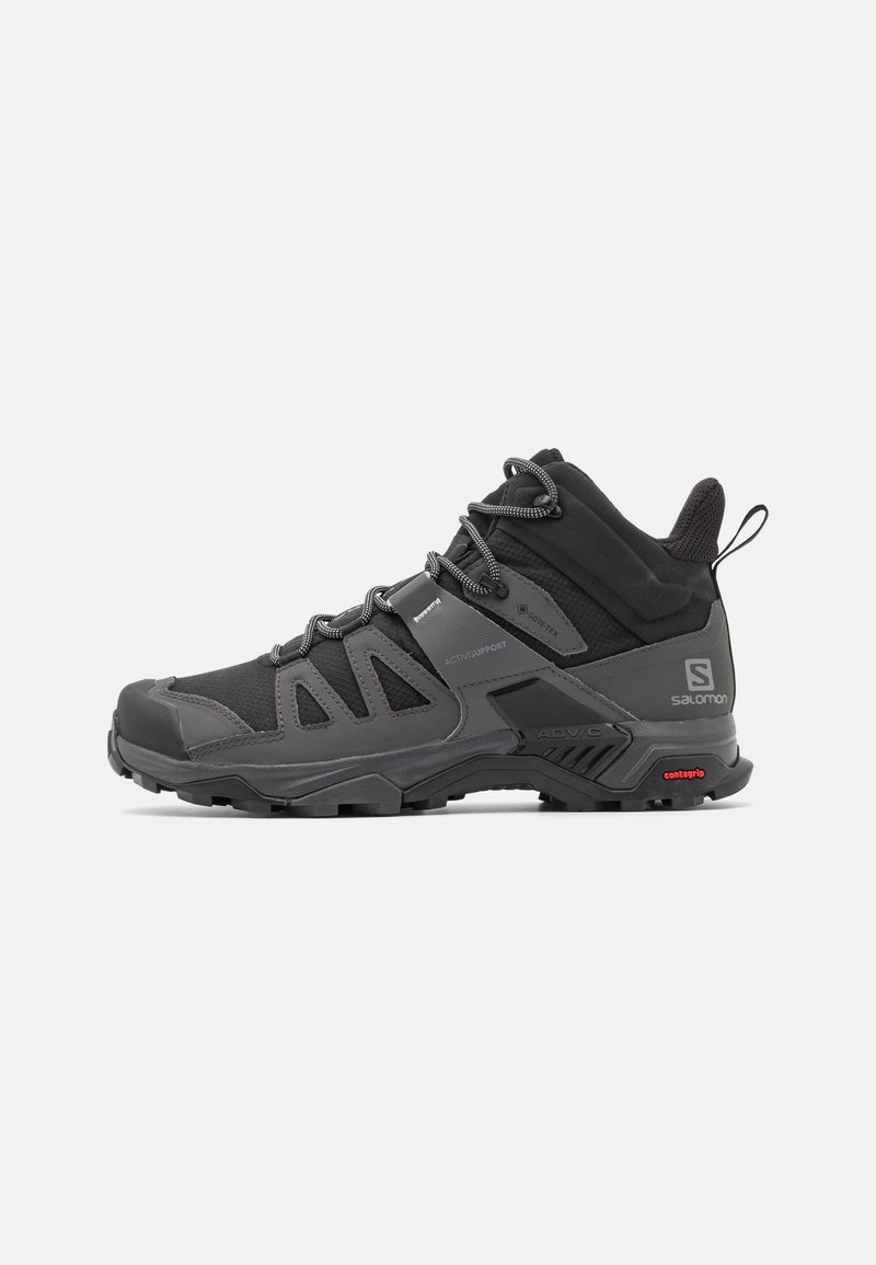 Salomon X ULTRA 4 MID WIDE GORE TEX - Pārgājienu apavi - black/magnet/pearl blue