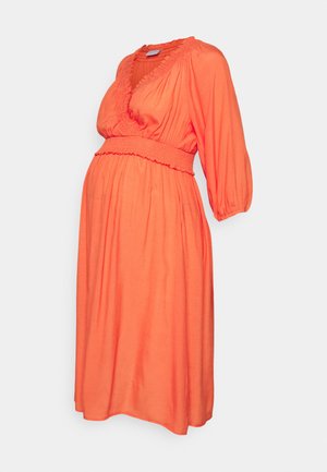 MAMALICIOUS MLPEACE TESS DRESS - Vestido informal - mandarin orange