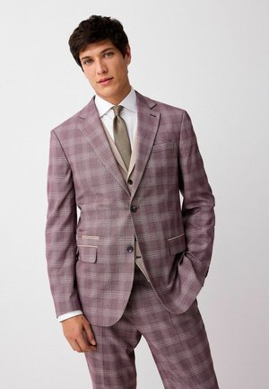 REGULAR FIT - TRIMMED CHECK  - Blazer jacket - pink