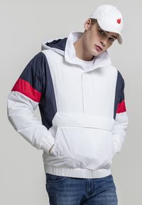 Urban Classics 3-TONE PULL OVER  - Overgangsjakke - white/navy/fire red