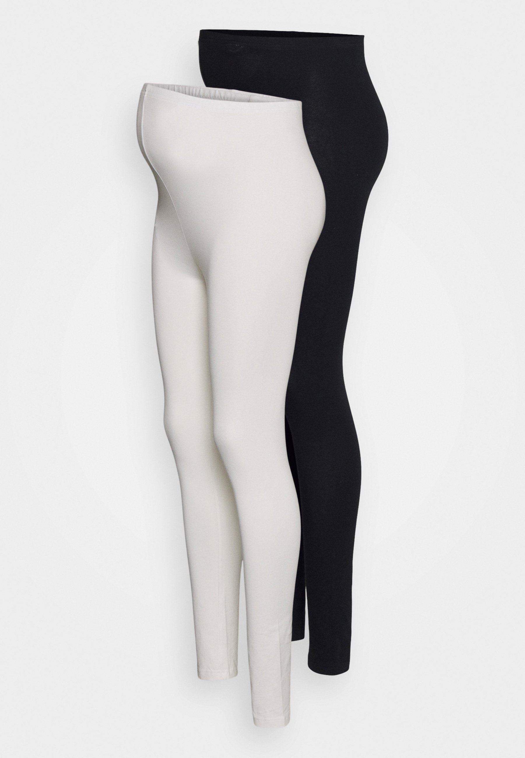 MAMALICIOUS MLMALOU 2 PACK - Leggings - black/white/nero - Zalando.it