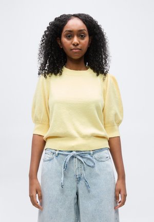 VMDOFFY 2/4 O NECK - Základné tričko - golden-coloured haze/white melange