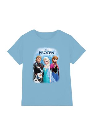 FROZEN POSTER WITH ELSA, ANNA, KRISTOFF AND OLAF - Print T-shirt - light blue