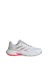 COURTJAM CONTROL - Tenisice za sve terene - cloud white   iron metallic   lucid red