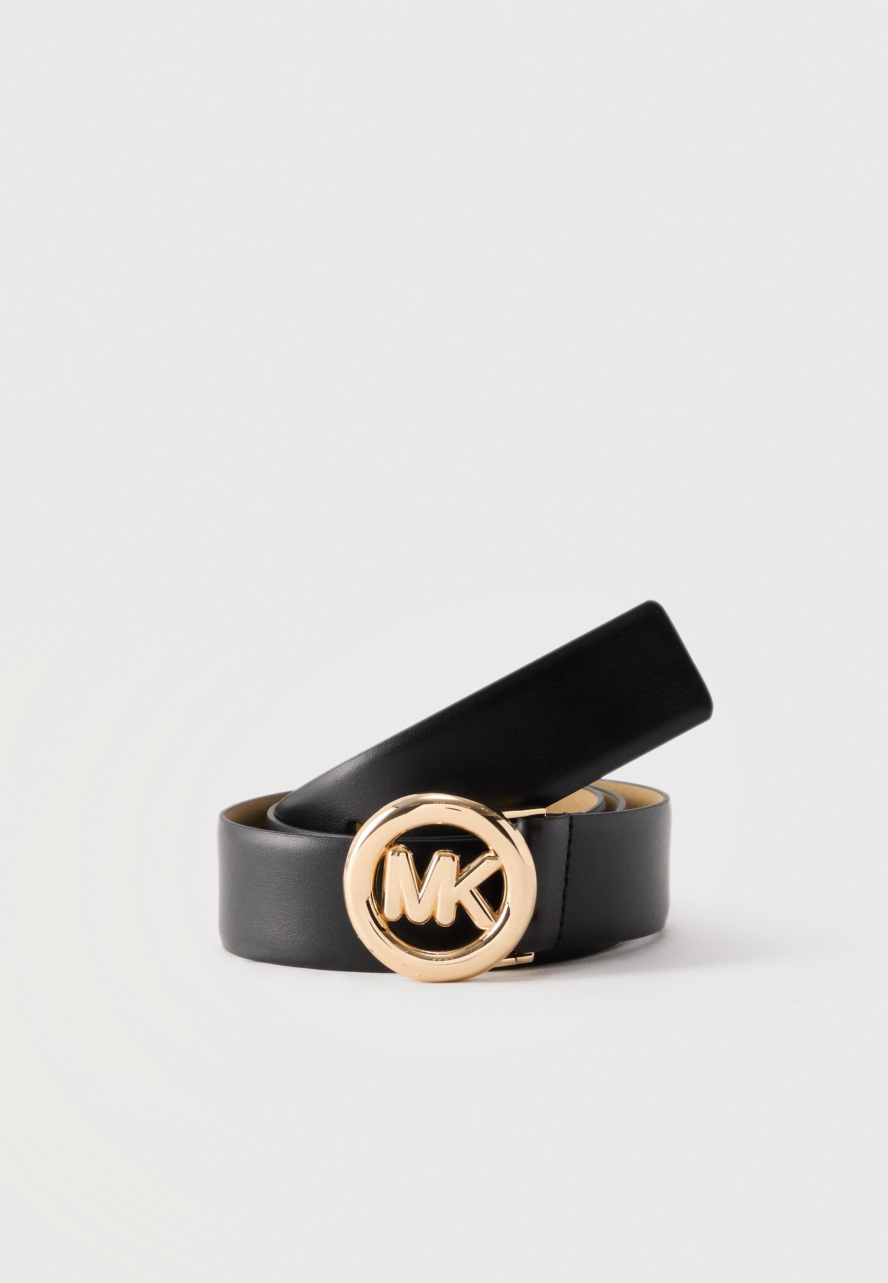 Michael Kors Black Belt with Gold MK Circle Buckle Michael Kors women main image 2