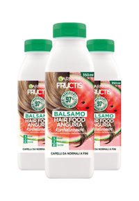 Garnier GARNIER FRUCTIS HAIR FOOD ANGURIA, BALSAMO PER CAPELLI FINI, 97% DI INGREDIENTI DI ORIGINE NATURALE, SENZA SILICONI - 3 PACK - Balsamo - trasparente
