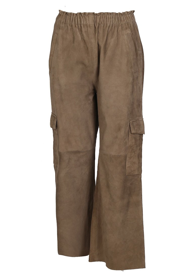Oakwood Leren broek lichtbruin