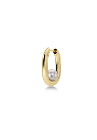 EDBLAD MODERNIST PEARL HOOPS LARGE - Auskarai - gold-coloured