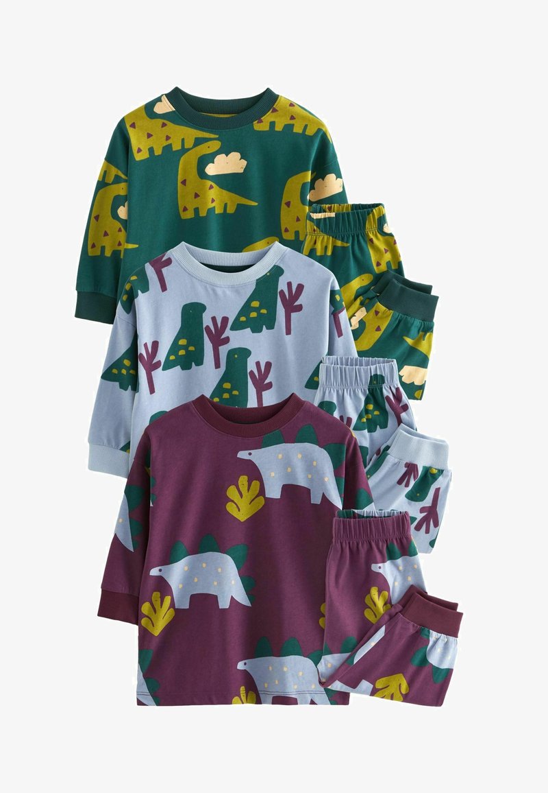 Next 3 PACK REGULAR FIT SET - Pyjama - green blue purple dinosaur