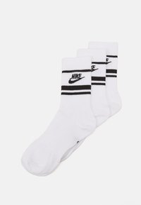 EVERYDAY ESSENTIAL CREW STRIPES UNISEX 3 PACK - Socks - white/black