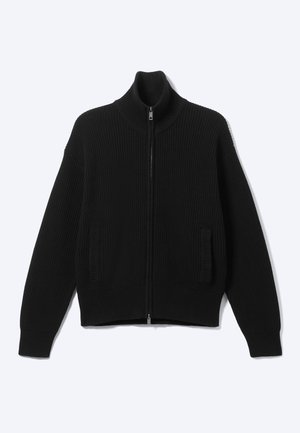 Weekday, ZIP THROUGH CARDIGAN - Cardigan - black