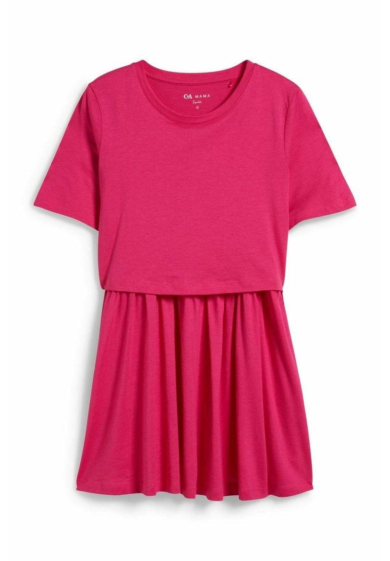 C&A T-shirt print donkerroze