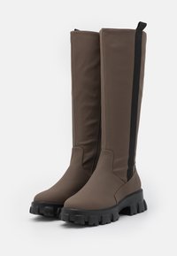 Pieces PCADRIANNA KNEE HIGH BOOT - Botas de plataforma - fossil