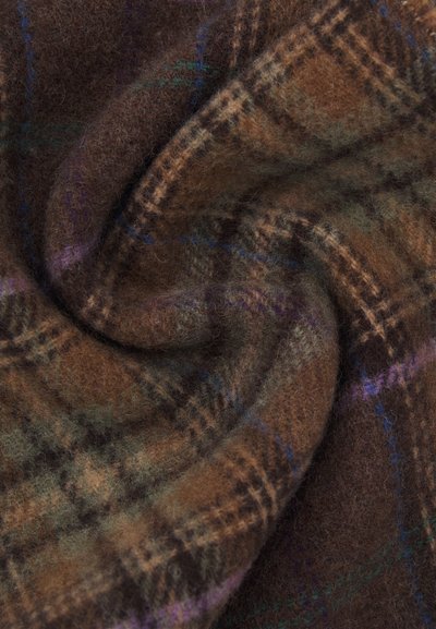 Polo Ralph Lauren REVERSIBLE PLAID WOOL BLEND SCARF - Κασκόλ - dark brown plaid