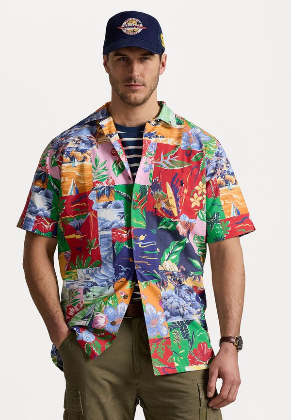 PATCHWORK PRINT OXFORD CAMP SHIRT - Shirt