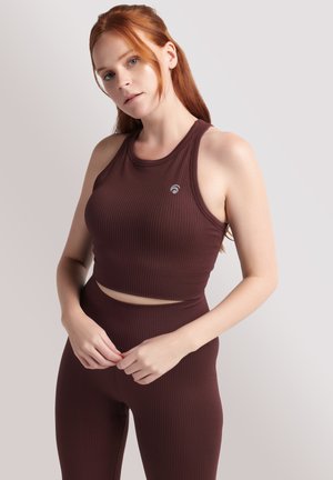 AIMY - Sport-bh met medium support - cherry chocolate