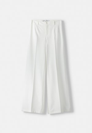 Bershka WIDE-LEG TAILORED - Broek - white