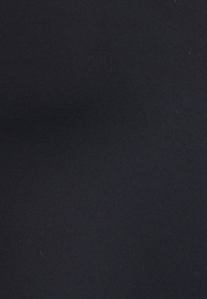 Dunkelblaues Gewebe mit einer glatten Textur, leicht dehnbar und mit einheitlichem Muster; keine sichtbaren Muster oder Hardware. Insgesamt ein einheitliches Erscheinungsbild.