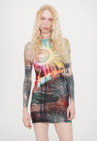 Paolina Russo MINI DRESS - Rochie din jerseu - acid borwn